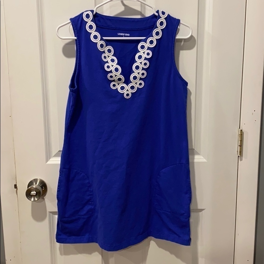 Lands End Swim Cover Tank Dress EUC